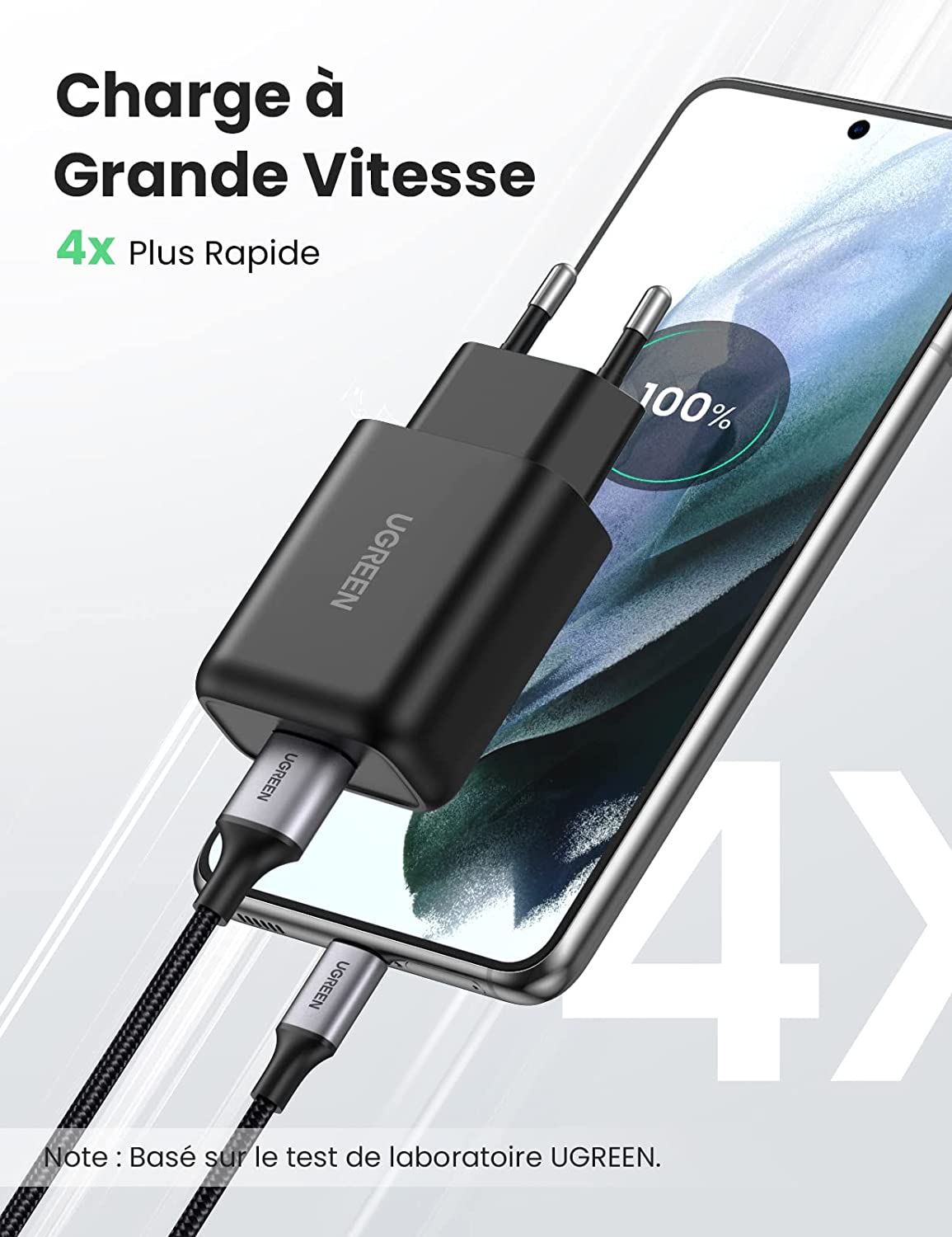 Chargeur UGREEN Secteur USB Quick Charge 3.0 Compatible avec iPhone Galaxy Google Xiaomi Redmi Poco Huawei Honor Oneplus HTC LG Oppo (Noir) 3