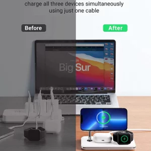 Station de recharge sans fil Ugreen 3-en-1 MagSafe – Image 6