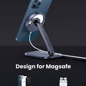 Support de téléphone pour Chargeur Magsafe réglable et pliable en aluminium pour iPhone 13 12 Mini Pro Max Pro, MagSafe n’est pas inclus - UGREEN – Image 2