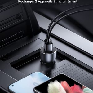Chargeur Allume Cigare UGREEN pour Voiture Rapide 2 Ports QC 3.0,  USB 36W - UGREEN – Image 2