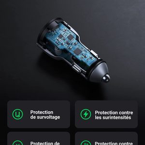 Chargeur Allume Cigare UGREEN pour Voiture Rapide 2 Ports QC 3.0,  USB 36W - UGREEN – Image 6