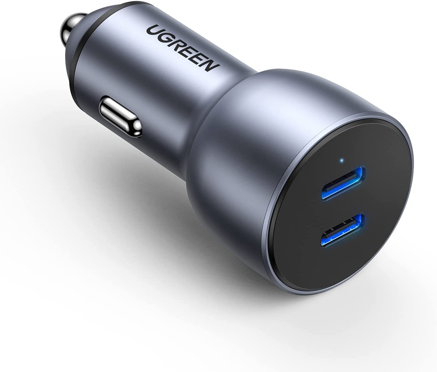 Mini chargeur rapide pour allume cigare USB type-C, Noir