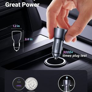 Chargeur allume cigare pour voiture USB C 52,5W Type-C PD 30W & USB-A 22,5W par QC 18W - UGREEN – Image 4