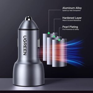 Chargeur allume cigare pour voiture USB C 52,5W Type-C PD 30W & USB-A 22,5W par QC 18W - UGREEN – Image 5