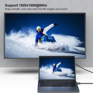Câble Mini DisplayPort vers HDMI, Compatible avec MacBook Air/Pro, Microsoft Surface Pro/Dock etc. Coque en Aluminium et câble en Nylon - BENFEI – Image 4
