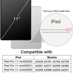 Étui  de protection pour iPad Pro 11 pouces, Modèle 2022,2021,2020,2018, Deverouillage et verouillage automatique (Noir) - JETech – Image 6