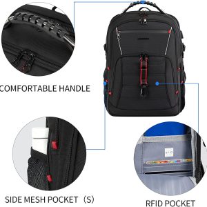 Grand Sac à dos 18,4″ XXXL, Poches RFID, Imperméable, Portable pour Voyage, Université, Affaires, Collège, Hommes, Femmes Laptop Backpack - KROSER – Image 4