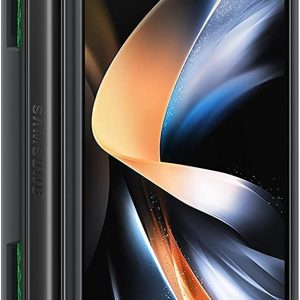 Housse de protection en silicone pour SAMSUNG Galaxy Z Fold4 avec dragonne, finition mate, surface souple, design portable, version américaine - noir – Image 3