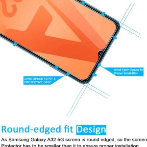 Lot de 2 protecteur d'écran pour Samsung Galaxy A32 5G -Anti Rayures - Ultra Résistant (0,33mm HD Ultra Transparent) Dureté 9H Glass - NEW'C. – Image 6