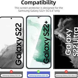 Lot de 3 protecteur d'écran pour Samsung Galaxy S22+/S22 Plus, Anti Rayures - Ultra Résistant (0,26mm HD Ultra Transparent) Dureté 9H Glass -  NEW'C – Image 4