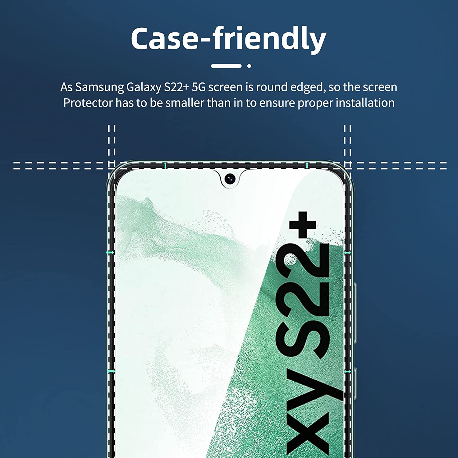NEW’C Lot de 3, Verre Trempé pour Samsung Galaxy S22+ : S22 Plus, Film Protection écran – Anti Rayures – sans Bulles d’air -Ultra Résistant (0,26mm HD Ultra Transparent) Dureté 9H Glass – 5