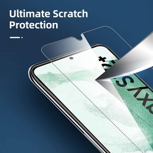Lot de 3 protecteur d'écran pour Samsung Galaxy S22+/S22 Plus, Anti Rayures - Ultra Résistant (0,26mm HD Ultra Transparent) Dureté 9H Glass -  NEW'C – Image 2
