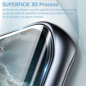 Protecteur d’écran et d’objectif d’appareil photo compatible avec Samsung Galaxy S22 Ultra (2*2 pièces), Verre trempé – Image 4