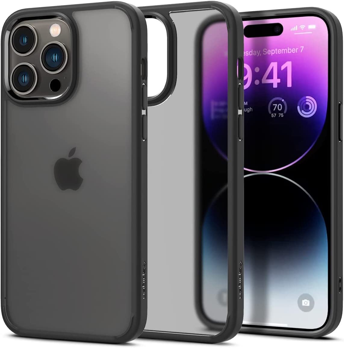 Spigen- Ultra -Hybrid -Coque pour iPhone 14- Pro- Max- [Anti-Jaunissement] – Frost Noir1