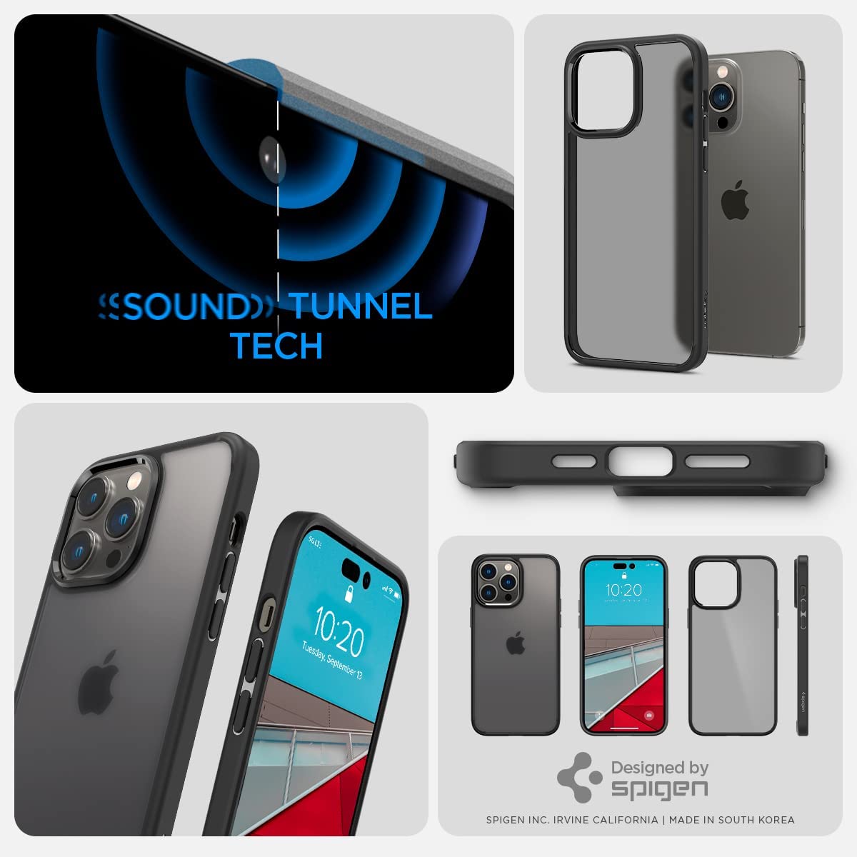 Spigen- Ultra -Hybrid -Coque pour iPhone 14- Pro- Max- [Anti-Jaunissement] – Frost Noir8