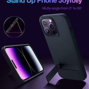 Coque en silicone pour iPhone 14 Pro Max, [Test contre les chutes de qualité militaire] souple et soyeux de qualité supérieure, Noir sidéral - TORRAS – Image 5