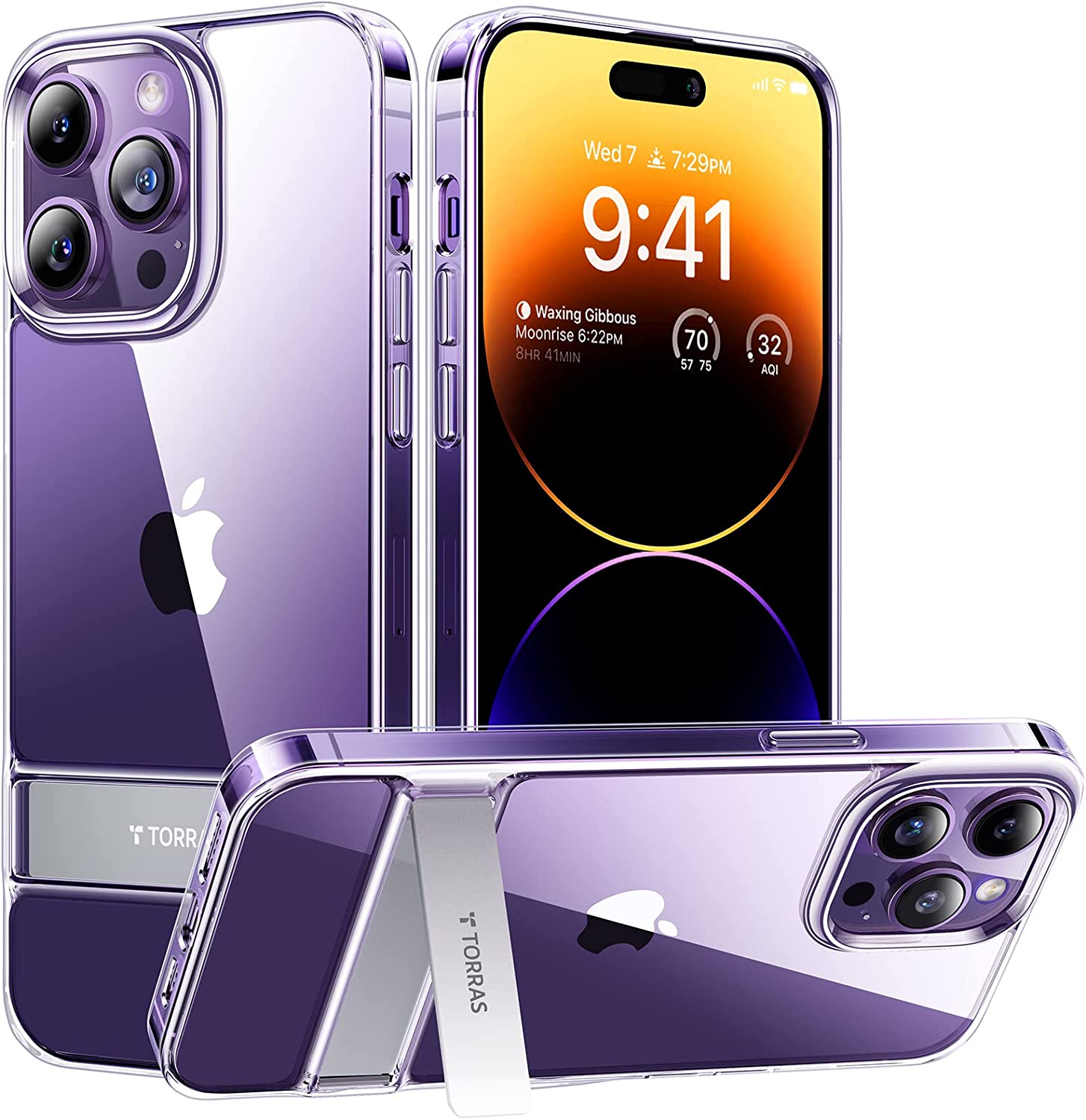 Coque iPhone 13 violet transparent - AHS Premier