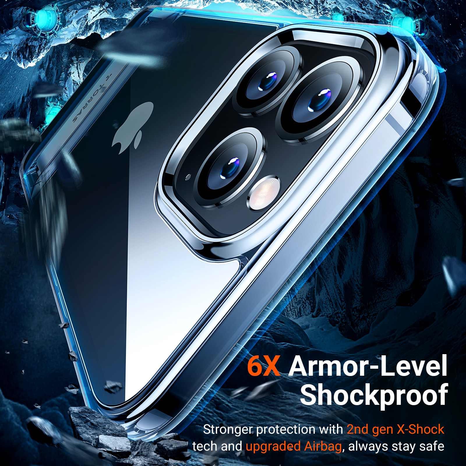 Coque de protection pour Iphone 13 Pro MoonClimber(UPPRO Clear Case) Series – Torras – 3
