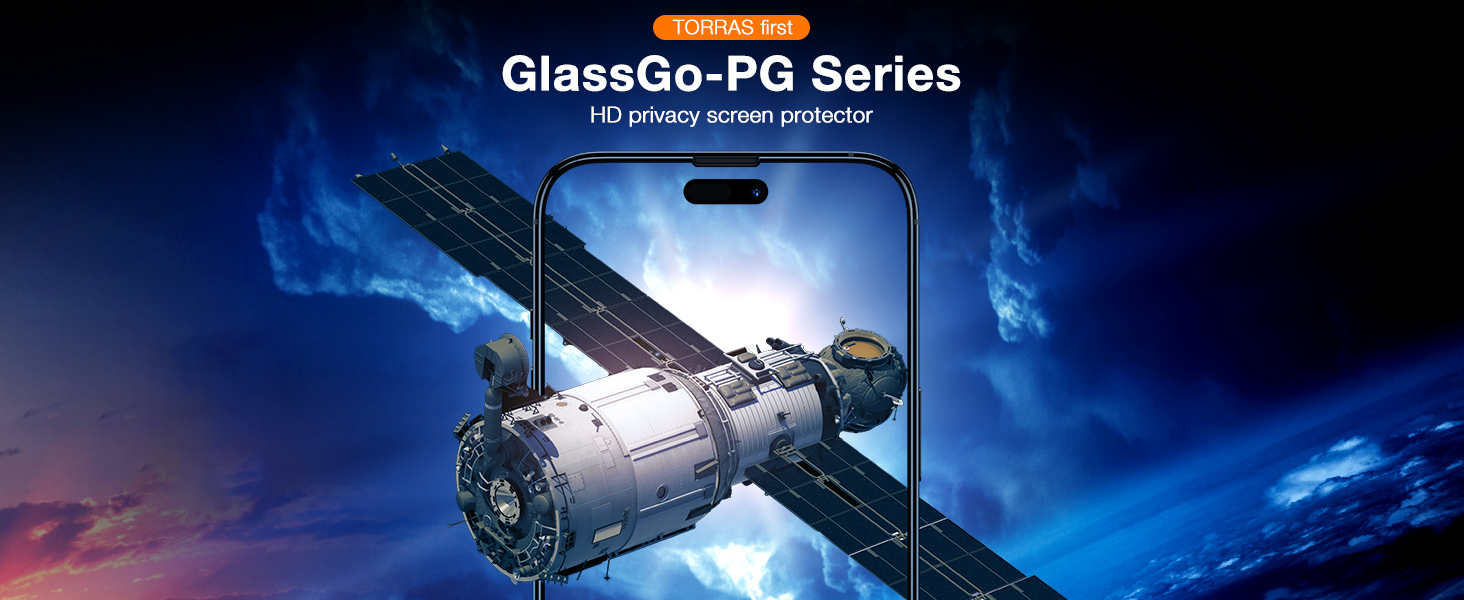Lot de 2 protecteurs d’écran pour iPhone 14 Pro TORRAS Diamond Privacy [Protection de qualité militaire 10x] HD