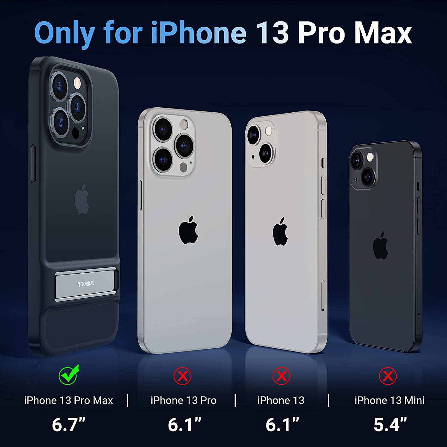 TORRAS Coque MarsClimber conçue pour iPhone 6.7, [3 façons de support] dos mat translucide et pare-chocs en silicone pour iPhone 13 Pro Max avec béquille en métal, noir – 7
