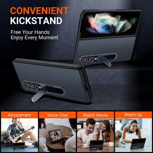 Coque  de protection pour Galaxy Z Fold 3 avec béquille- compatible avec Galaxy Z Fold 3 5G - Noir - Torras MarsClimber – Image 2