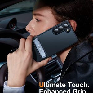 Coque de protection pour Samsung Galaxy S23+,[Protection de qualité MIL] arrière rigide translucide mat et bord souple noir - TORRAS MarsClimber – Image 7
