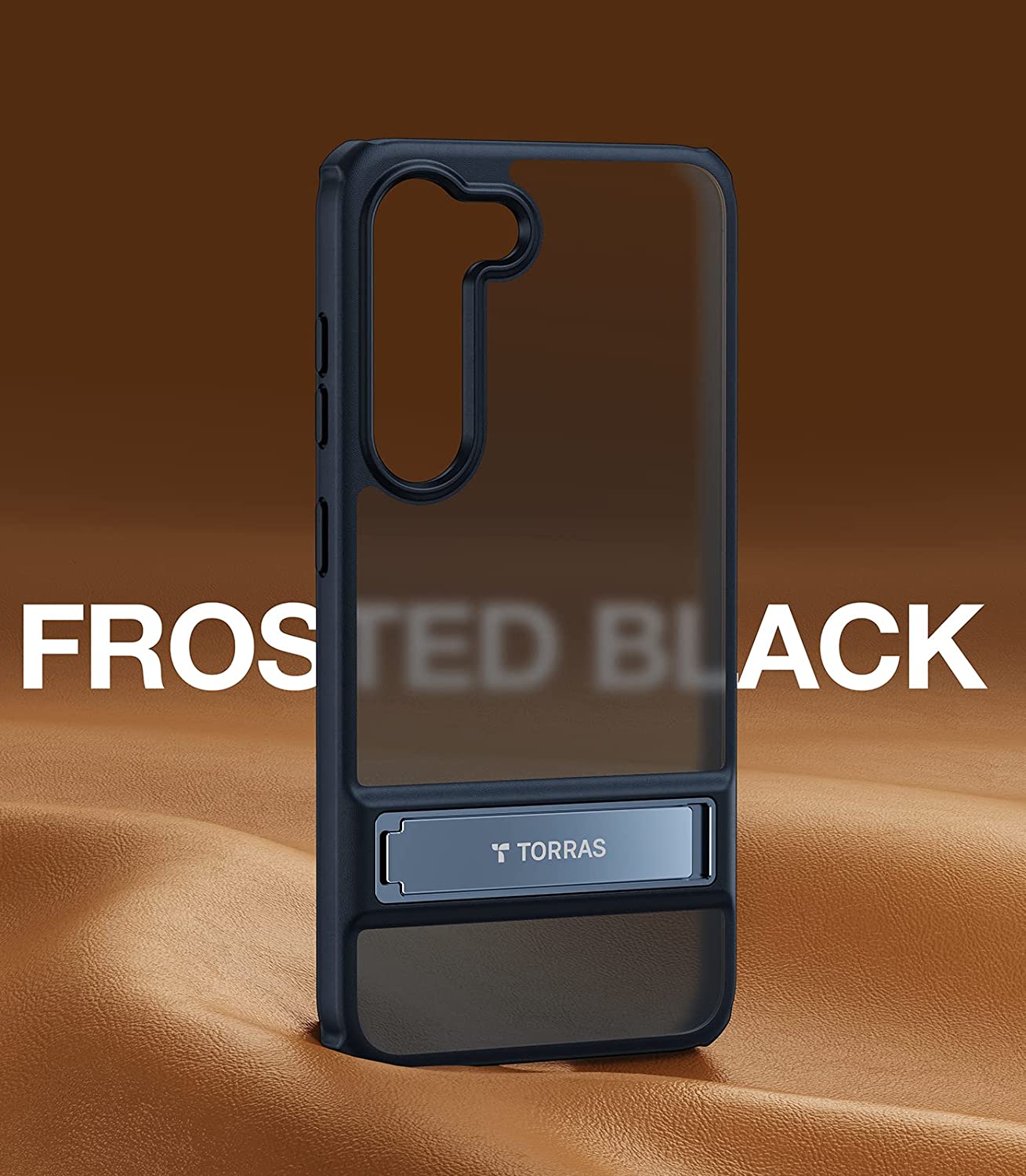 TORRAS MarsClimber Coque pour Samsung Galaxy S23+ Plus avec support, Protection de qualité MIL Protection arrière rigide translucide mat et bord souple pour Samsung S23 Plus 5G, noir – 7