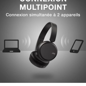 Casque sans Fil Supra-aural - 3 Modes Sonores (Basse - Clair - Normal) - 35 H D'autonomie - Noir - JVC – Image 2