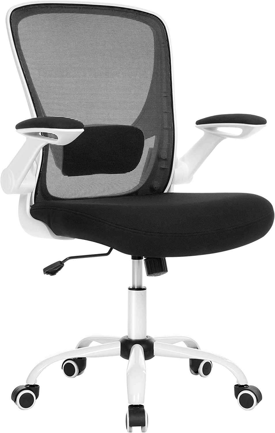 Chaise de Bureau pivotante en Maille – Blanc – SONGMICS