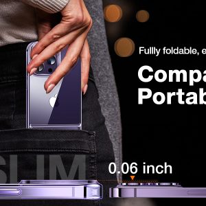Coque transparente pour iPhone 14 Pro Max, [Test de chute de qualité militaire] contour Violet foncée - TORRAS MoonClimber – Image 13