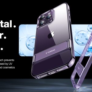 Coque transparente pour iPhone 14 Pro Max, [Test de chute de qualité militaire] contour Violet foncée - TORRAS MoonClimber – Image 12
