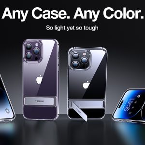 Coque transparente pour iPhone 14 Pro Max, [Test de chute de qualité militaire] contour Violet foncée - TORRAS MoonClimber – Image 8