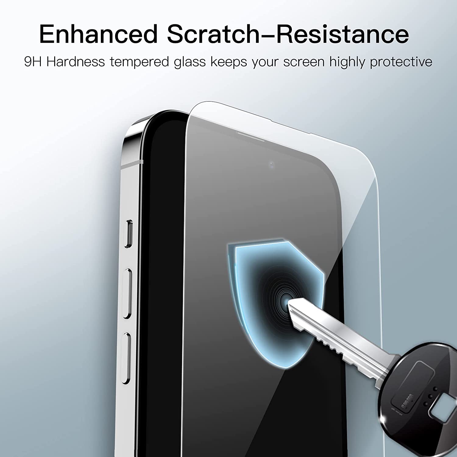 JETech Protection D’écran à Couverture Complète pour iPhone 14 Pro Max 6,7 Pouces, Integrale Film en Verre Trempé 9H Compatible Coque, HD Transparent, Lot de 3 – 3