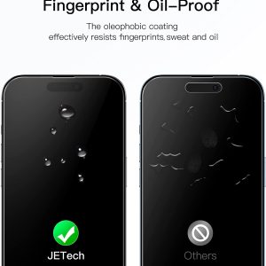 Protection D'écran à Couverture Complète pour iPhone 14 Pro Max 6,7 Pouces, en Verre Trempé 9H, HD Transparent, Lot de 3 - JETech – Image 4