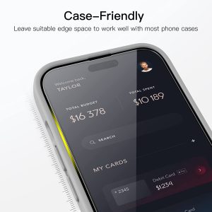 Protection D'écran à Couverture Complète pour iPhone 14 Pro Max 6,7 Pouces, en Verre Trempé 9H, HD Transparent, Lot de 3 - JETech – Image 2