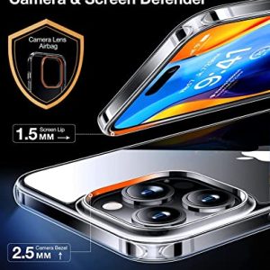 Coque en Silicone Rigide  pour iPhone 14 Pro Max - Militaire SGS Antichoc et Technologie n°1 Anti-jaune - Diamond-G - Transparente - TORRAS – Image 6