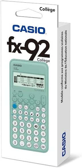 Calculatrice Scolaire Casio FX-92 collège classwiz Engineering Scientifique Verte 4