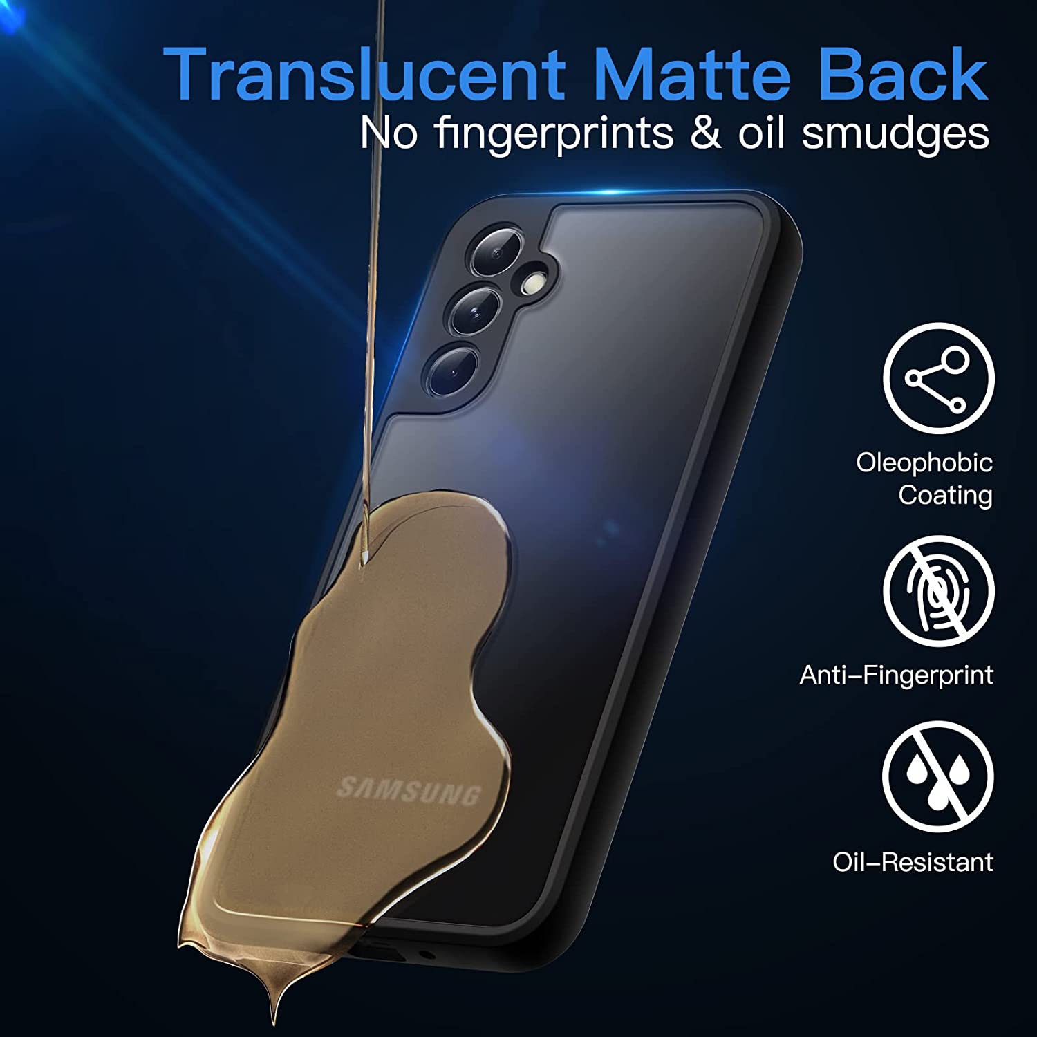 Coque JETech Mat pour Samsung Galaxy A34 6,6 Pouces (Noir) 5