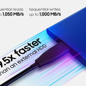 Disque SSD Externe Portable 1 To - USB 3.2 - Sécurisation Par Mot de Passe - 1050 Mo/s - T7 - Samsung – Image 4