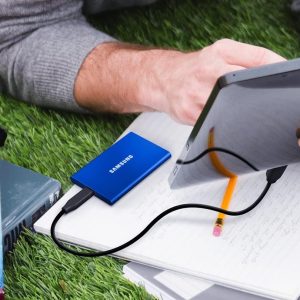 Disque SSD Externe Portable 1 To - USB 3.2 - Sécurisation Par Mot de Passe - 1050 Mo/s - T7 - Samsung – Image 2