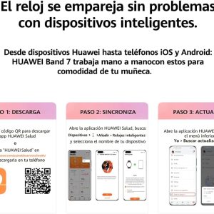 Smartwatch Surveillance de la Santé et du Fitness - Écran Ultra Fin sans Cadre - Autonomie 2 semaines  - 96 Modes D'entraînement -  Band 7 - Noir - HUAWEI – Image 7