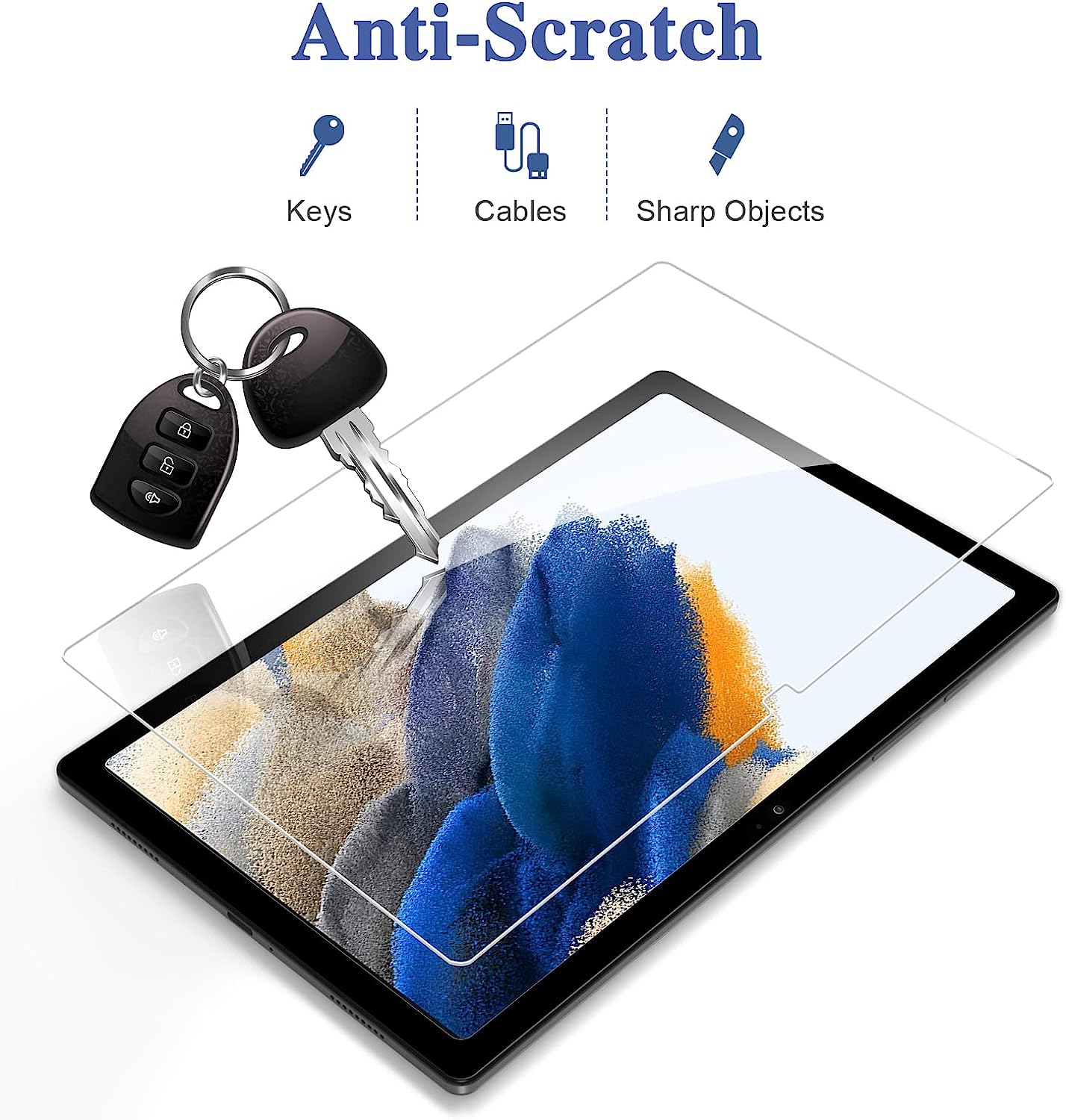 Lot de 2 Verre Trempé (film protection d’écran) pour Samsung Galaxy Tab A8 10,5 2021, SM-X200, X205, Haute Définition, 9H Dureté, Anti Rayures, – Gerutek 4