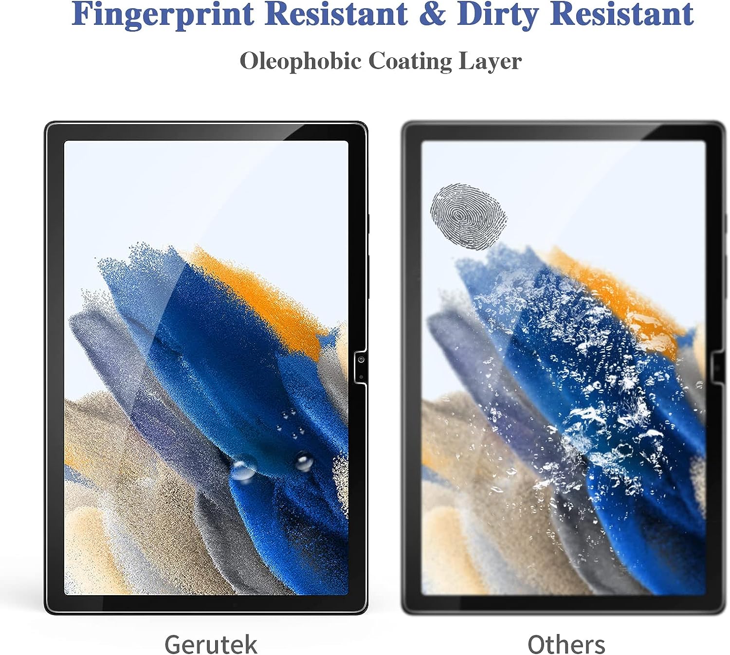 Lot de 2 Verre Trempé (film protection d’écran) pour Samsung Galaxy Tab A8 10,5 2021, SM-X200, X205, Haute Définition, 9H Dureté, Anti Rayures, – Gerutek 5