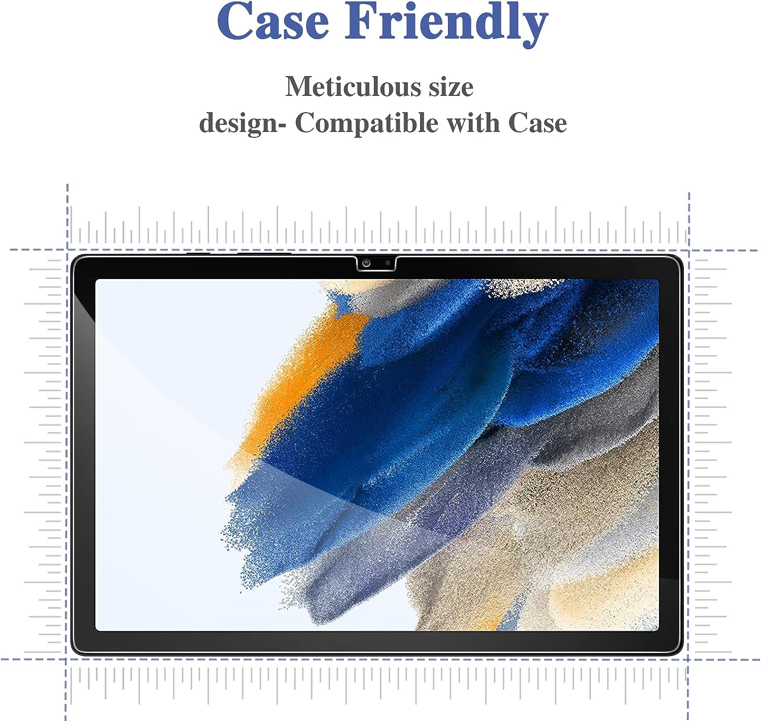 Lot de 2 Verre Trempé (film protection d’écran) pour Samsung Galaxy Tab A8 10,5 2021, SM-X200, X205, Haute Définition, 9H Dureté, Anti Rayures, – Gerutek 9