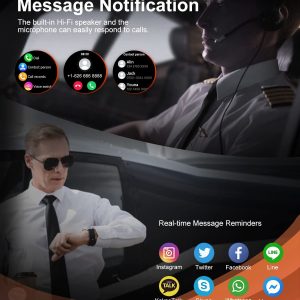 Smart Watch (Montre Connectée) Intelligente pour Homme, Appel Bluetooth, Moniteur de Fréquence Cardiaque Sommeil 100+Modes Sportifs IP67 Etanche,1.39" HD  Noir - SIEMORL – Image 5