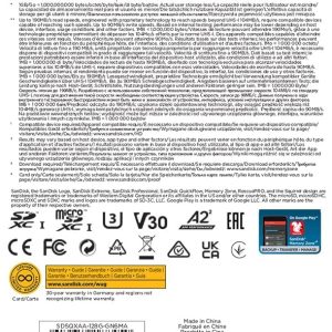 Carte Memoire Extreme 128 Go MicroSDXC + Adaptateur SD avec Performances Applicatives A2 Jusqu'à 190 Mo/s - Classe 10 - U3 - V30 - SanDisk – Image 6