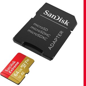 Carte Memoire Extreme 64 Go MicroSDXC + Adaptateur SD avec Performances Applicatives A2 Jusqu'à 170 Mo/s - Classe 10 - U3 - V30 - SanDisk – Image 2