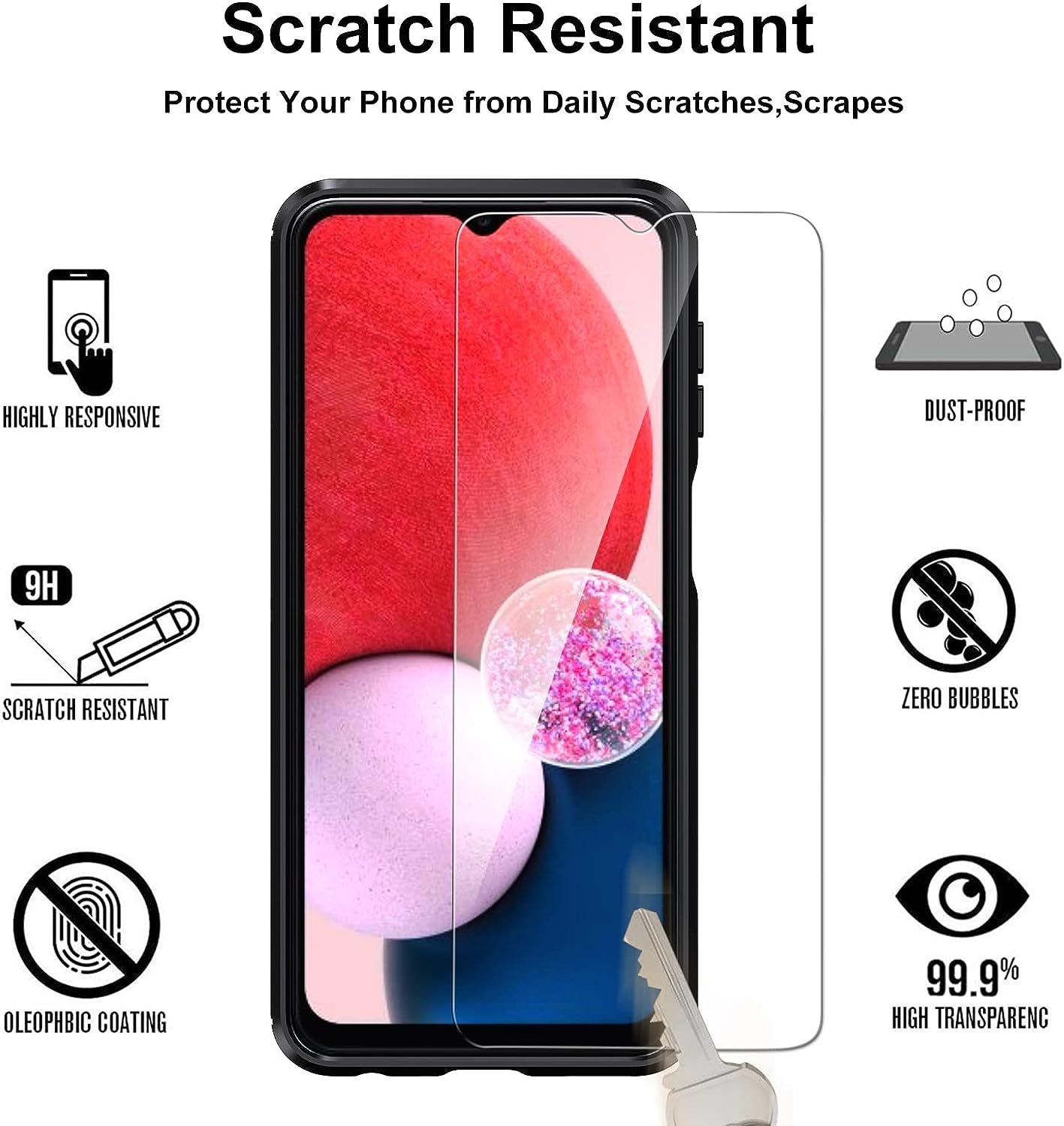 Coque en silicone antichoc pour Samsung Galaxy A13 4G, A13 5G, A04S avec 3  Pièces Protection écran en Verre Trempé, Noir - ivoler - Zone Affaire