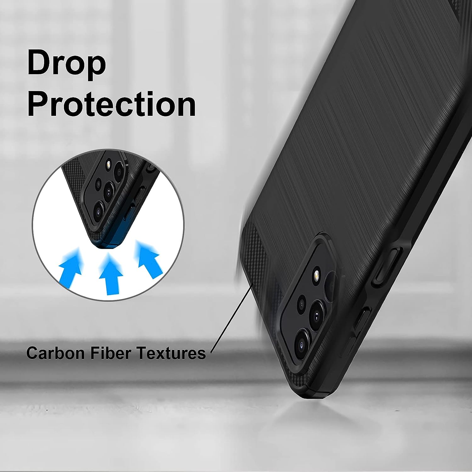 Coque pour Samsung Galaxy A13 4G, A13 5G, A04S avec 3 Pièces Protection écran en Verre Trempé, Noir – ivoler 3