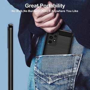 Coque en Silicone Antichoc pour Samsung Galaxy A13 4G - A13 5G - A04S avec 3 Pièces Protection Écran en Verre Trempé - Noir - Ivoler – Image 7